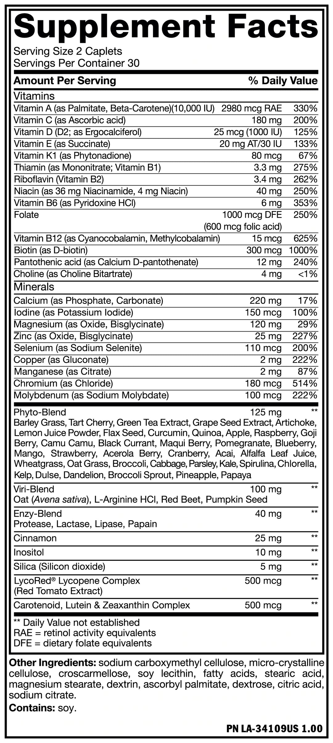MULTIVITAMINAS MUTANT ATHLETE'S 60 CAPSULAS