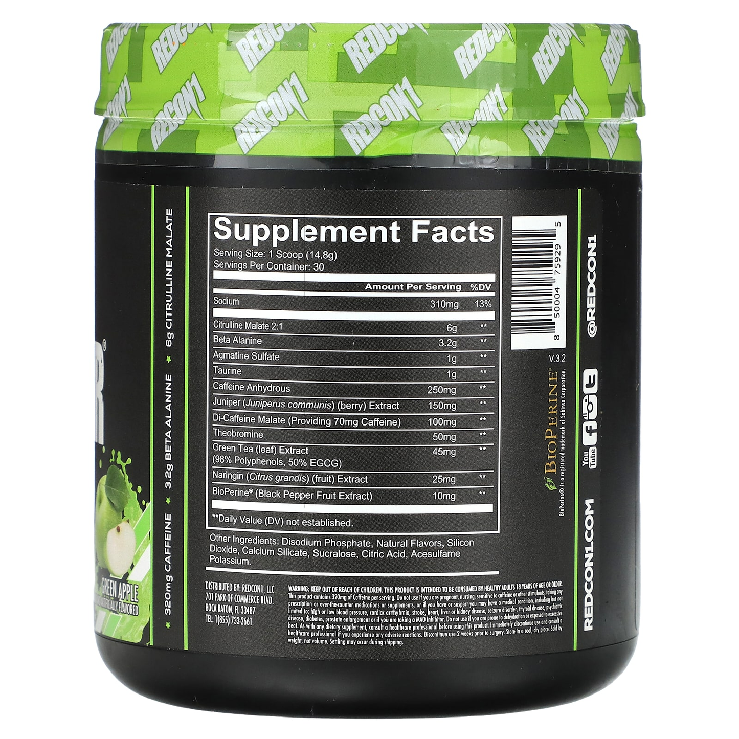 PREWORKOUT REDCON1 TOTAL WAR 30 Servs
